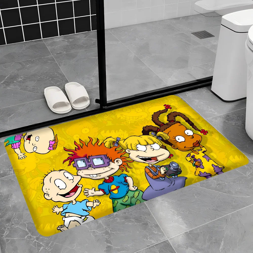 R-Rugrats Hallway Carpet Non-Slip Laundry Room Mat Laundry Decor Balcony Child Living Room Toilet Rug