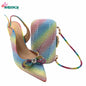 High-Quality Ladies Sandal Shoes Matching Bag Set