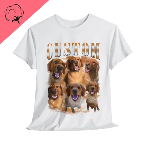 Personalised Pet Bootleg t shirt, Dog Collage t shirt Dog Picture Tee Unisex Top