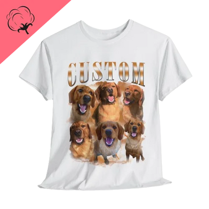 Personalised Pet Bootleg t shirt, Dog Collage t shirt Dog Picture Tee Unisex Top