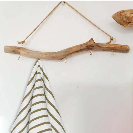 1 Piece Wooden Hook Driftwood Hook Vintage Decor Supplies Wood Color Easy To Use For Entryway Small Item Closet