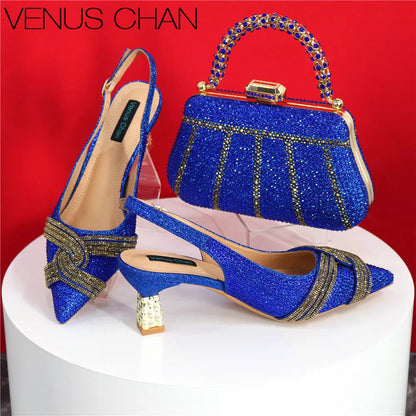 Ladies Italian Design Shoes And Bag Set