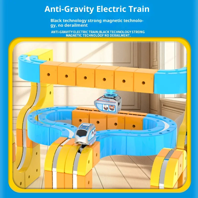 New Children'S Educational Electric Magnetic High-Speed Train Magic Track Cube Diy Magnetic Assembly Toy For Boys And Girls