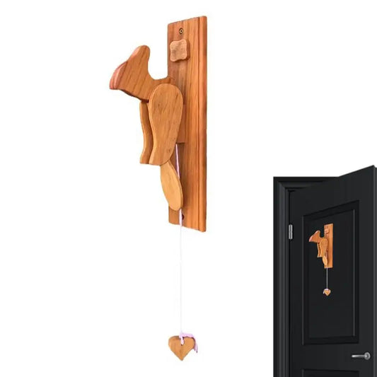 Wooden Front Door Knocker Creative Woodpecker Shaped Door Opening Bell Indoor Outdoor Front Door Knocker Ornaments for home shop