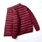 Lightweight Down Cotton Coat Men's Winter Cropped Jacket Stand Collar Hooded Outerwear