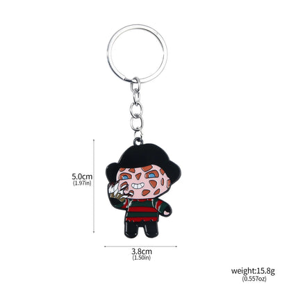 New Cartoon Anime Horror Killer Enamel Keychain Pendant Jack the Ripper Black Friday Keyring Cosplay Props Men Women Bag Jewelry