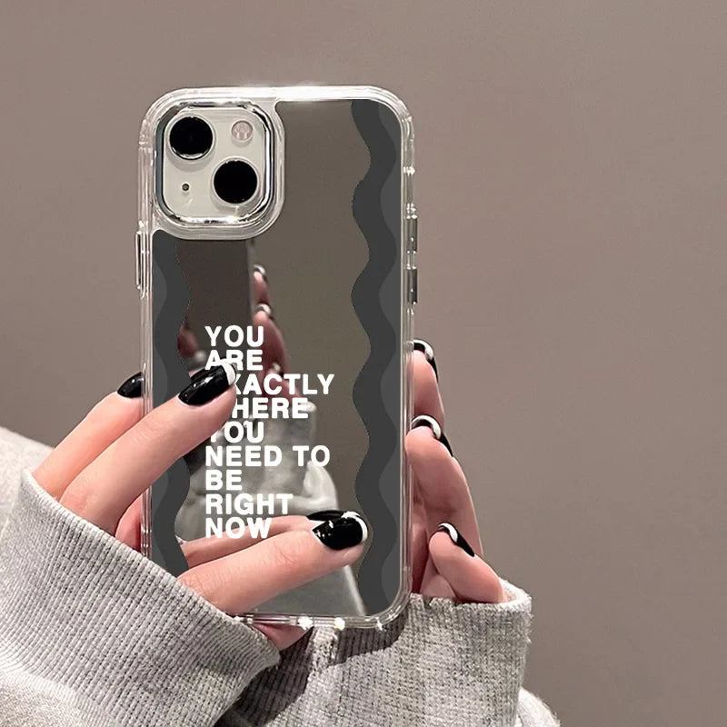 Fashion Letter Mirror Phone Case