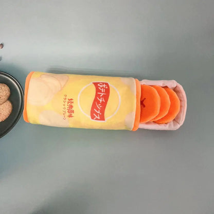 Roll of Lipton tea bags with a yellow label on a gray background