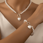 Elegant 2-Piece Pearl Jewelry Set – Necklace & Bracelet