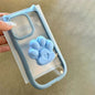 Cute 3D Cat Ear Claw Grip Tok Holder Phone Case