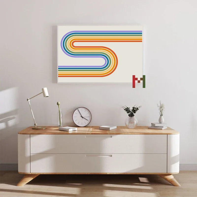 Abstract Pride Art Canvas Print Wall Decor LGBT Home Art
