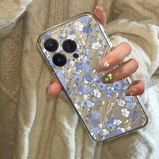 Flower Shockproof Soft Clear Cover For Girl Phone Case