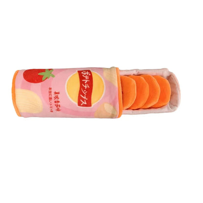 Roll of orange wipes with a colorful label on a white background