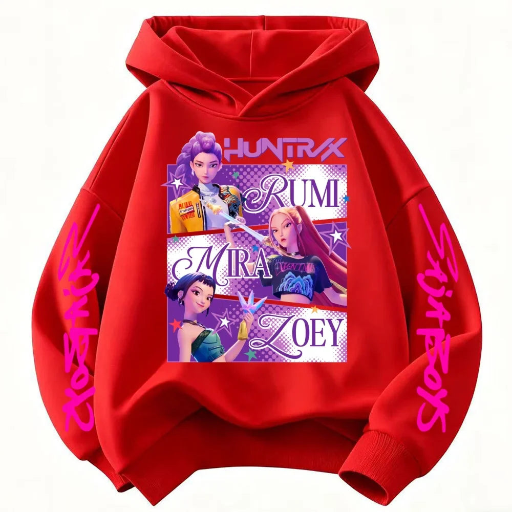 2025 hot sales New Kpop Demon Hunters girls group Printing Hoodie  Pullover Tops Man Woman Sweatshirt autumn winter hoodies