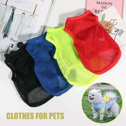 Attractive Puppy T-Shirt Solid Color Dog Shirt Shrink-resistant Stretchy Comfortable Touch Dog Apparel