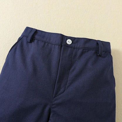 Baby Boys Birthday Party Outfits Children Formal Long Sleeve Shirts and Shorts Two Piece Suits Kids Spanish Clothing Toddler Set