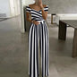 Fashion Printed Off-shoulder Jumpsuit for Women - Casual High-waist Sleeveless One-shoulder Jumpsuit