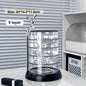 Rotating Jewelry Storage Box High-transparency Acrylic Multi-layered Partitioned Storage Rack Earring Ring Jewelry Box