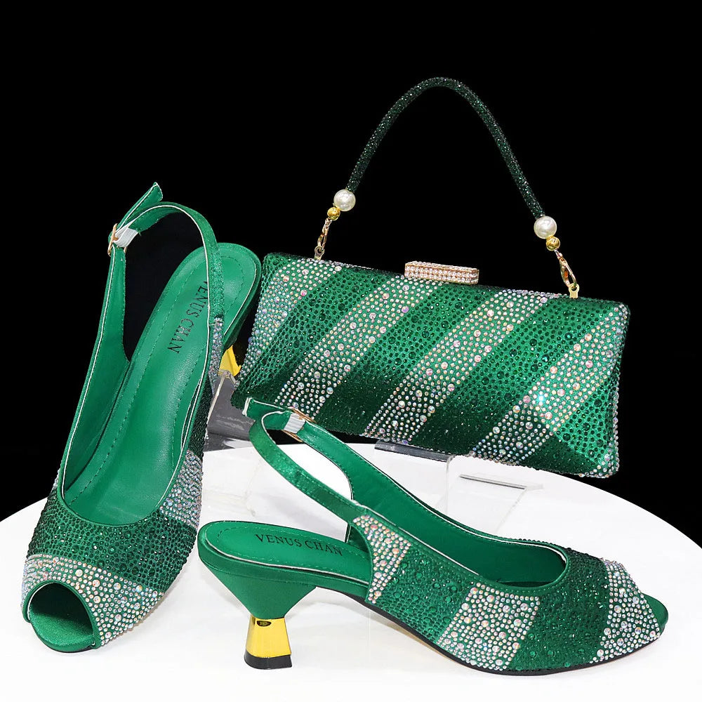 New Arrival Wedding Shoes and Bag Set HTY1-26