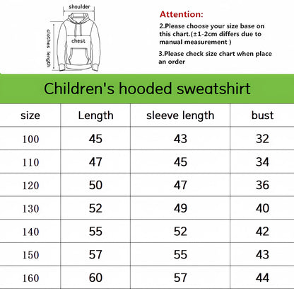 The 2025 autumn new children's casual hoodie with 3D line printing and fashionable color-blocking pullover
