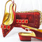 Lastest Italian Style Ladies Shoes with Matching Bag Set HMP1-9