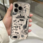 Black Guitar Music Cat Phone Case