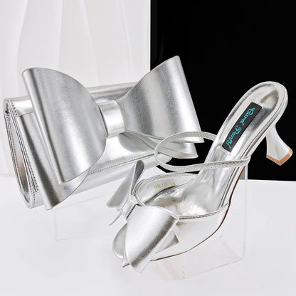 Lastest Italian Style Ladies Shoes with Matching Bag Set HVB1-1