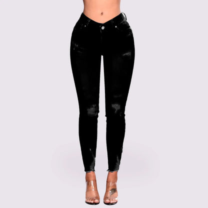 Women's Skinny Ripped Jeans - Slim Denim Pants Women's Jeans