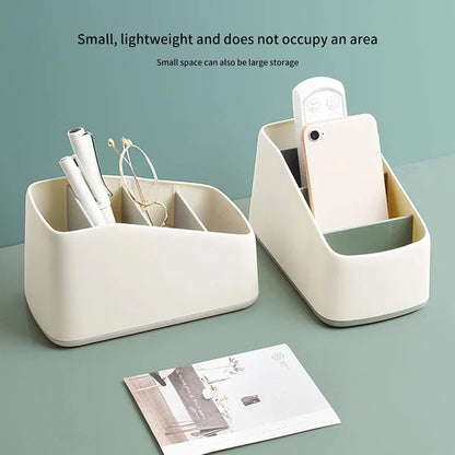 Remote Control Holder Storage Box TV Remote Control Phone Trapezoidal Storage Box Stationery Organizer Hotel Storage Supplies