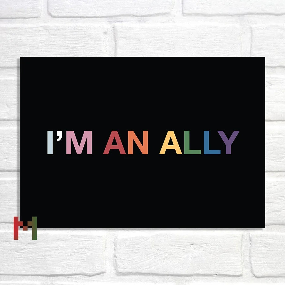 Abstract Pride Art Canvas Print Wall Decor LGBT Home Art