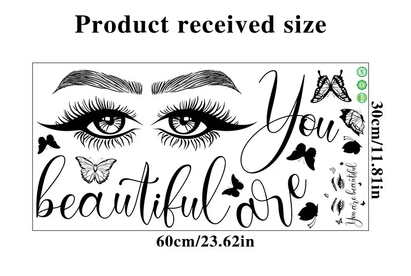 Home Decoration Black Eye Inspirational Wall Decal