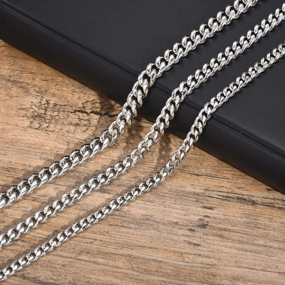 VNOX Cuban Chain Necklace - Stainless Steel 5/6/8mm - Unisex Waterproo