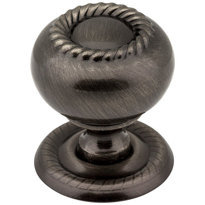 1-1/4" Diameter Satin Nickel Rope Rhodes Cabinet Knob