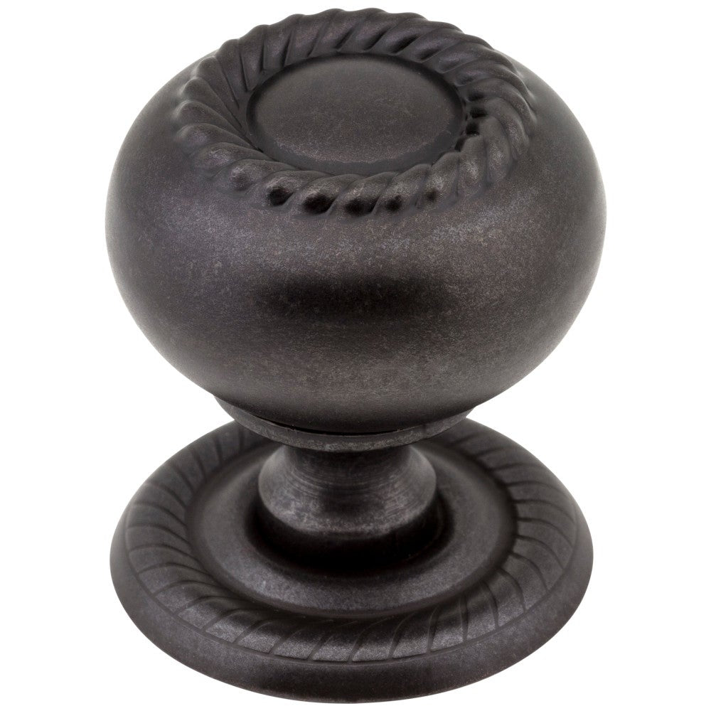 1-1/4" Diameter Satin Nickel Rope Rhodes Cabinet Knob