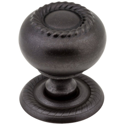 1-1/4" Diameter Satin Nickel Rope Rhodes Cabinet Knob