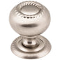 1-1/4" Diameter Satin Nickel Rope Rhodes Cabinet Knob