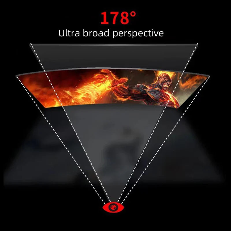 Ultralight Gaming Mouse or 24 Inch Curved Monitor, FHD(1920×1080p) 75HZ Computer Monitors, 178° Wide Viewing Angle PC Monitor