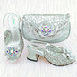 New Arrival African Wedding Shoes and Bag Set HGY1-46