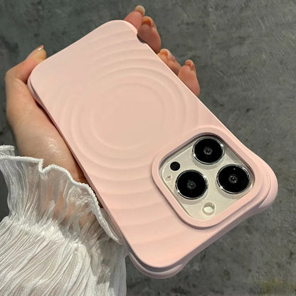 Water Ripple Liquid Silicone For Magsafe Wireless Charge Magnetic Phone Case