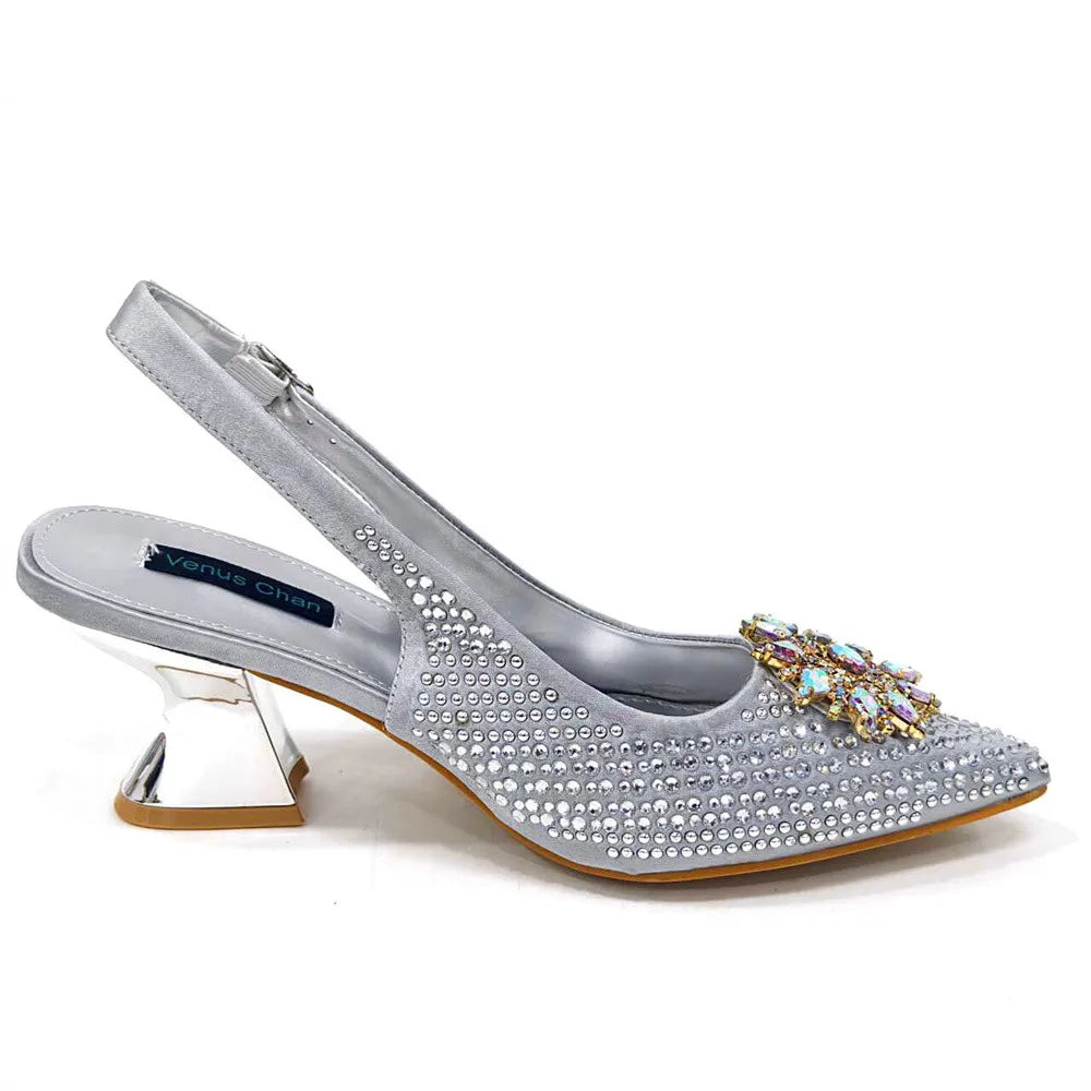 Italian Design Evening Bag Paired With Handmade Petal Shoes