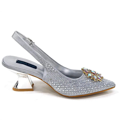 Italian Design Evening Bag Paired With Handmade Petal Shoes