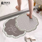 RAKKS Home Carpet Rug Diatom Mud Bath Mat Super Absorbent Bathroom Rug, Quick Dry Floor Mat for Wet Area, Easy Clean