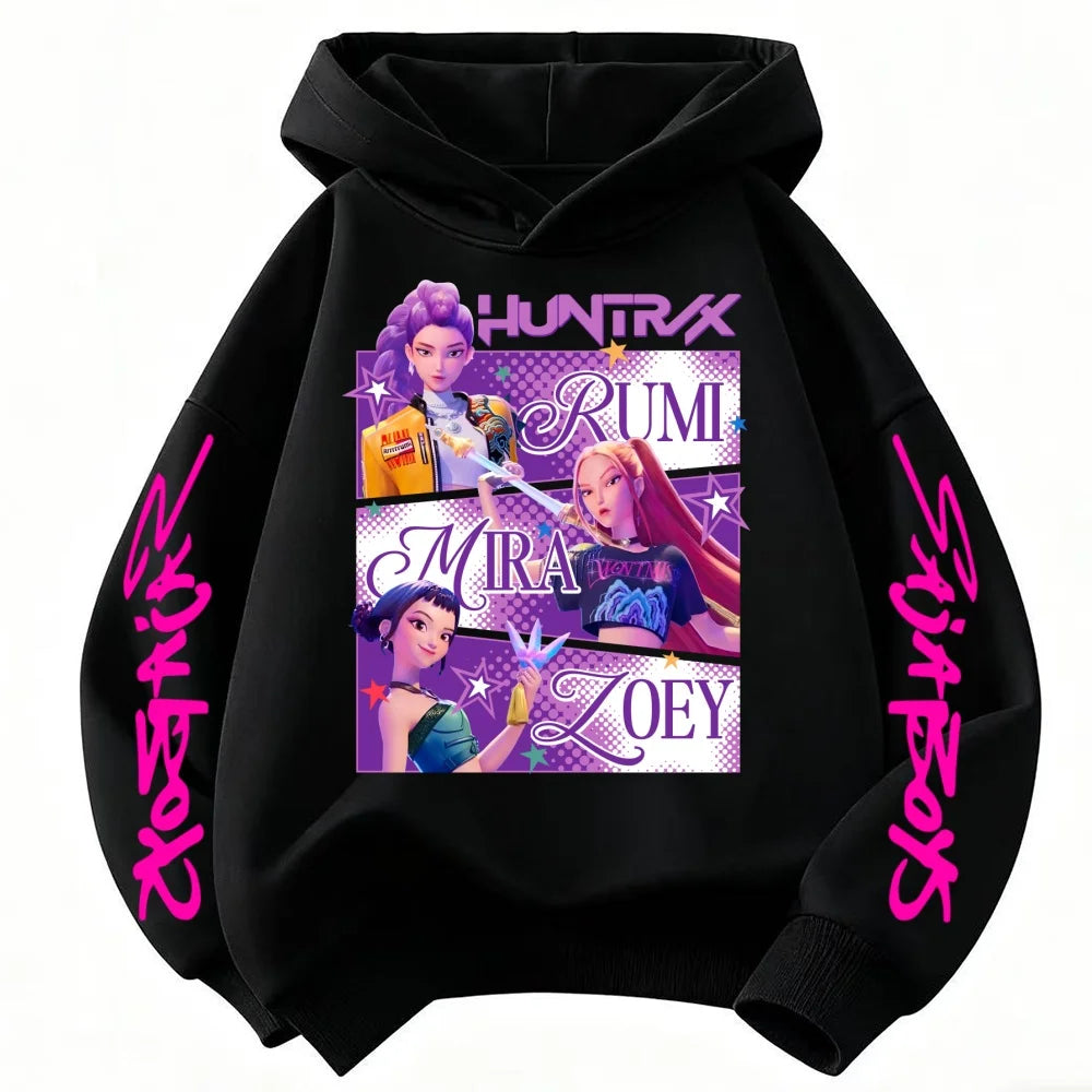 2025 hot sales New Kpop Demon Hunters girls group Printing Hoodie  Pullover Tops Man Woman Sweatshirt autumn winter hoodies