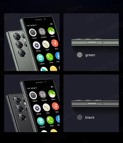 SERVO S24 Mini Pocket Smartphone 2GB 16GB 4G Netcom Android Native System MT6737 WIFI Hotspot Small Palm Smart Phones New Update