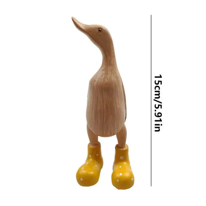 Duck Sculpture With Rain Boots | Spotted Wellies Boots Resin Duck Figurine | Duck Statue With Boots Garden Decor For Party Yard