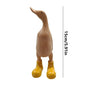 Duck Sculpture With Rain Boots | Spotted Wellies Boots Resin Duck Figurine | Duck Statue With Boots Garden Decor For Party Yard