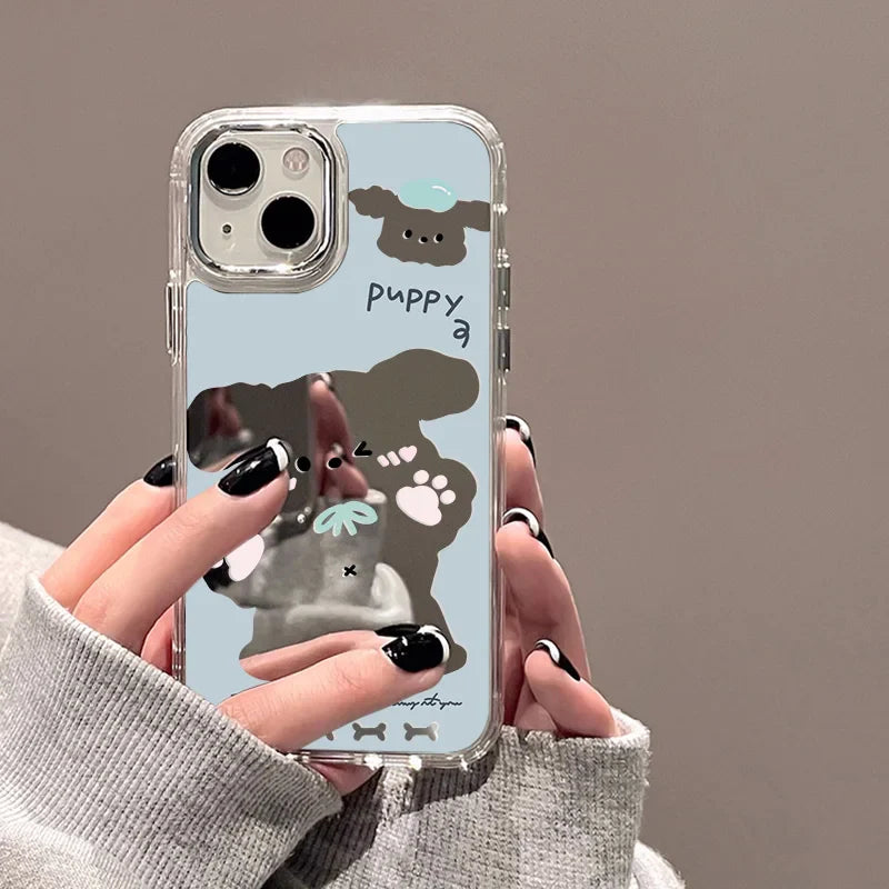 Cute Dolphin Star Mirror Phone Case