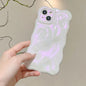 Japan Korea 3D Meteorite Pearl Cream White Soft IMD Phone Case