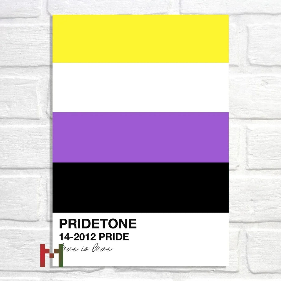 Abstract Pride Art Canvas Print Wall Decor LGBT Home Art