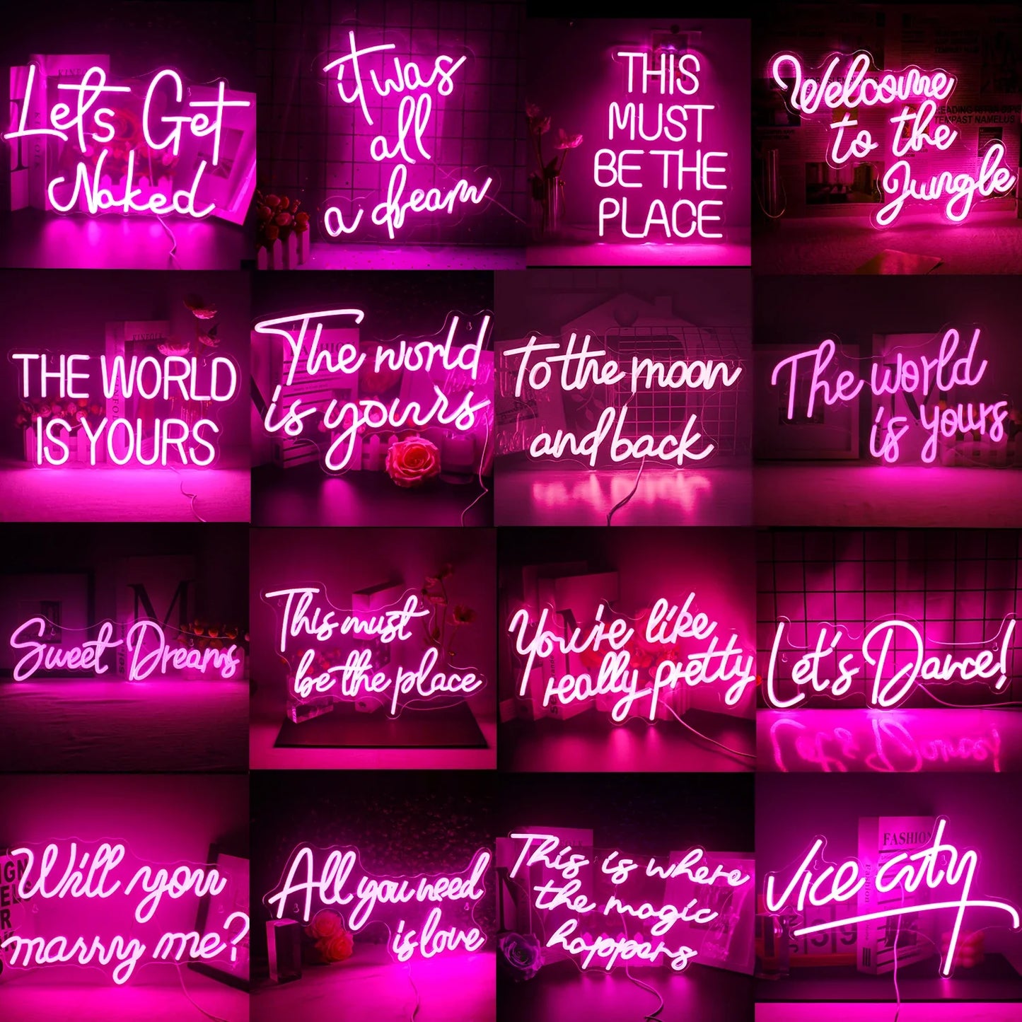 Wedding Neon Light Letters LED Sign Bar room decoration Party Bedroom Playroom Cave Children's Room Shop Home Wall Decoration